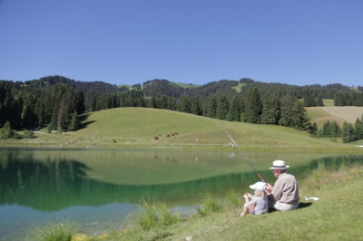 Megève - mountain lake fishing
