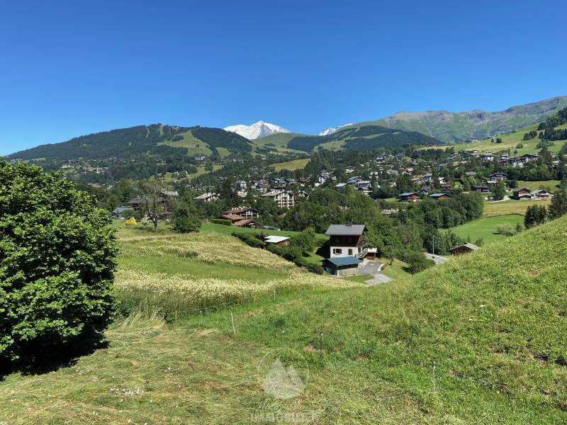 MEGEVE - Terrain plat constructible vue Mont Blanc - Photo N°